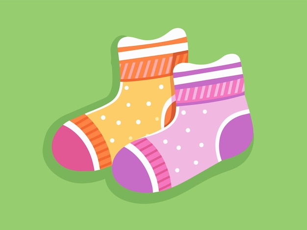 Vector baby socks vector illustration