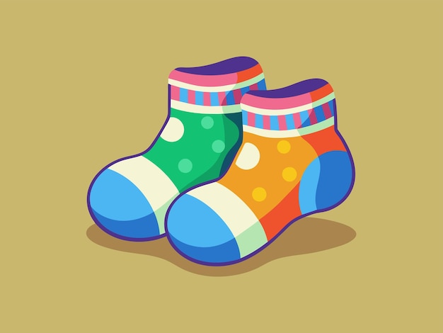 Vector baby socks vector illustration