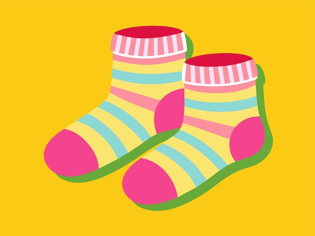 baby socks vector illustration