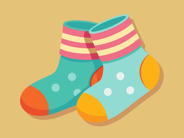 Vector baby socks vector illustration