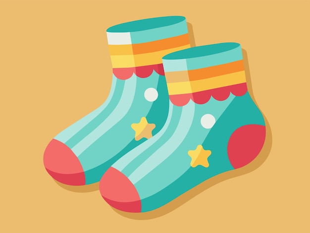 Vector baby socks vector illustration