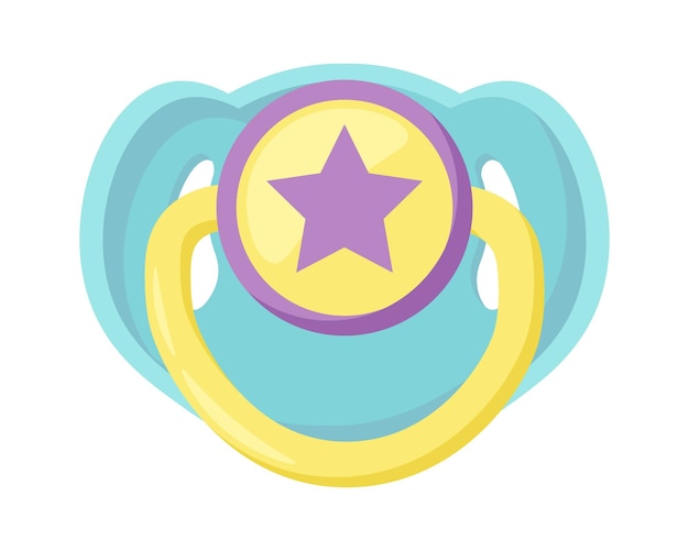 Baby star pacifier Vector illustration