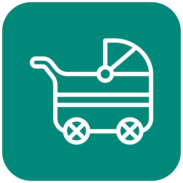 Baby stroller Vector Icon Design Illustratie