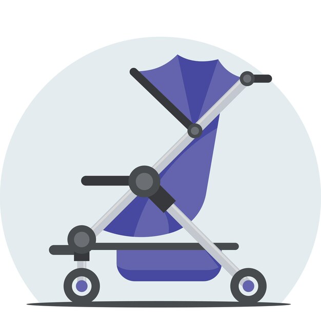 Vector baby stroller