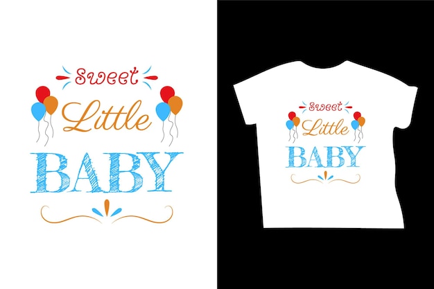 Baby t shirt design t shirt template illustration