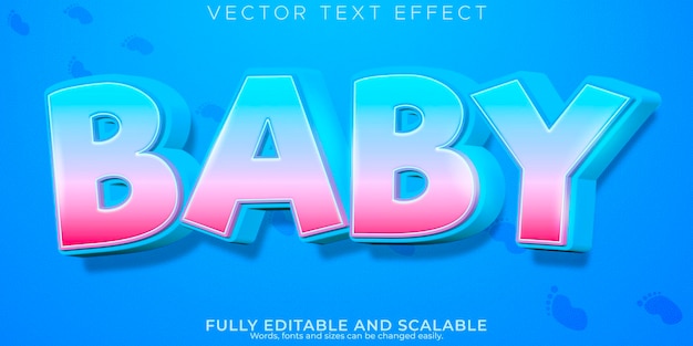 Baby text effect editable boy and girl text style