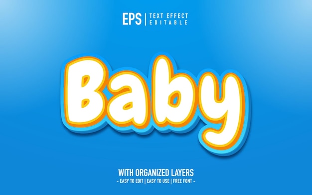 Baby text effect