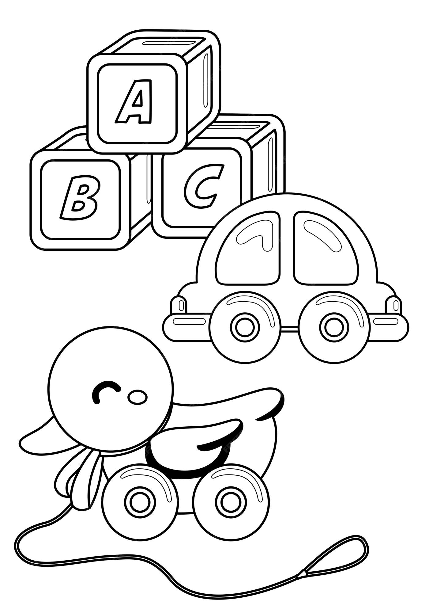 Baby Rattle Coloring Page