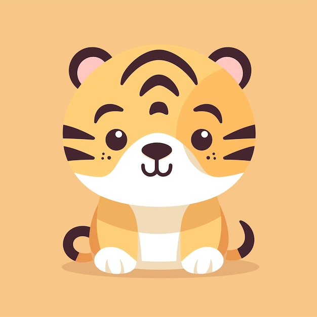 Vector baby tiger mascot