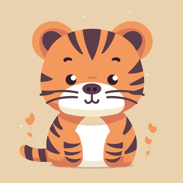 Vector baby tijger mascotte