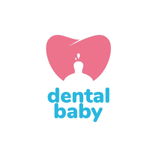 Vector baby tooth dental logo design vector graphic symbol icon illustration creative idea