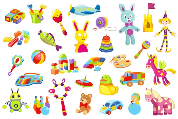 Baby toy set illustration