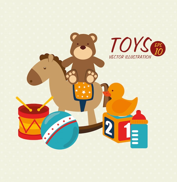 Vettore design di giocattoli per bambini
