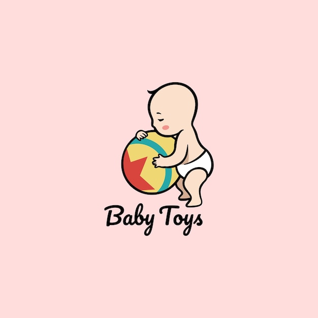 Vector baby toys logo baby logo