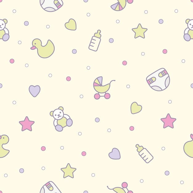 Baby toys seamless pattern.can be used for textiles, paper