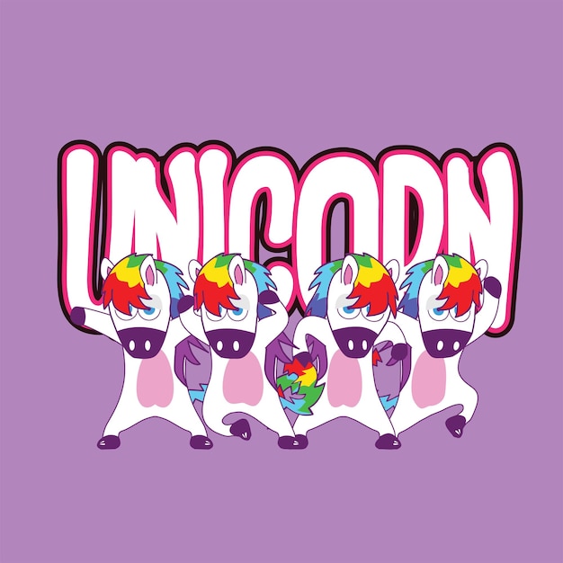 baby unicorn vector illustration for baby tshirt design