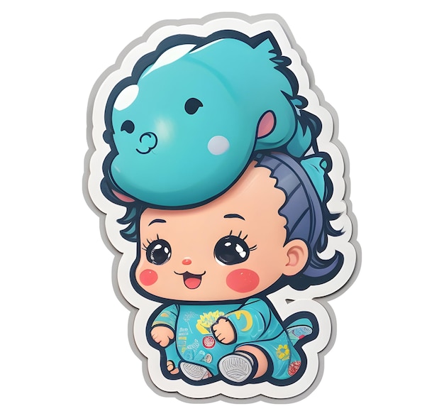 baby vector illustration sticker