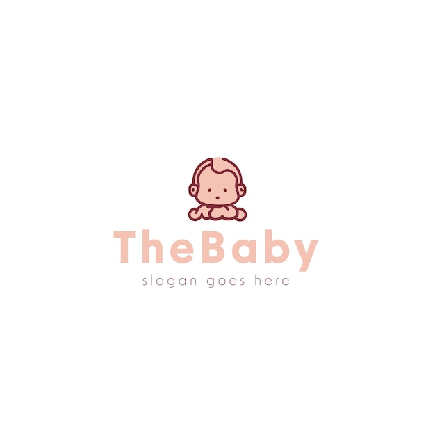 아기 벡터 로고 디자인