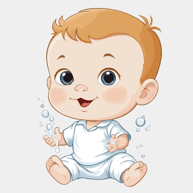 Baby vector on white background