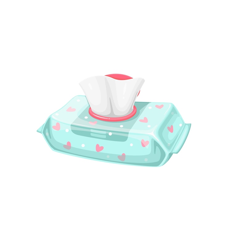 Vector baby wet wipes