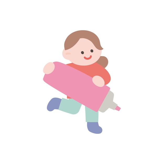 Ребенок в розовой рубашке с надписью "ребенок"