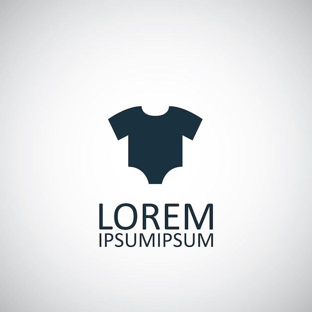 Babykleding geïsoleerd zwart pictogram logoxa