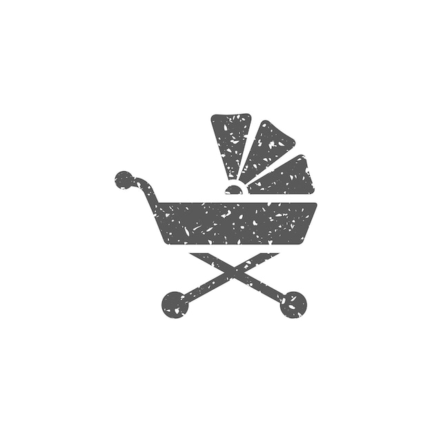 Babykleding pictogram in grunge textuur vectorillustratie