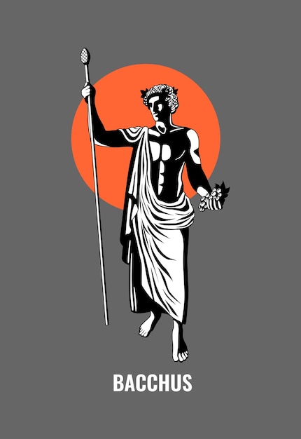 Bacchus Griekse Olympische god vector