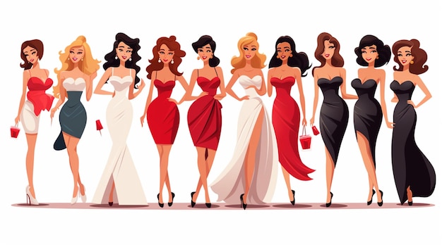 Bachelorette feest cartoon vector