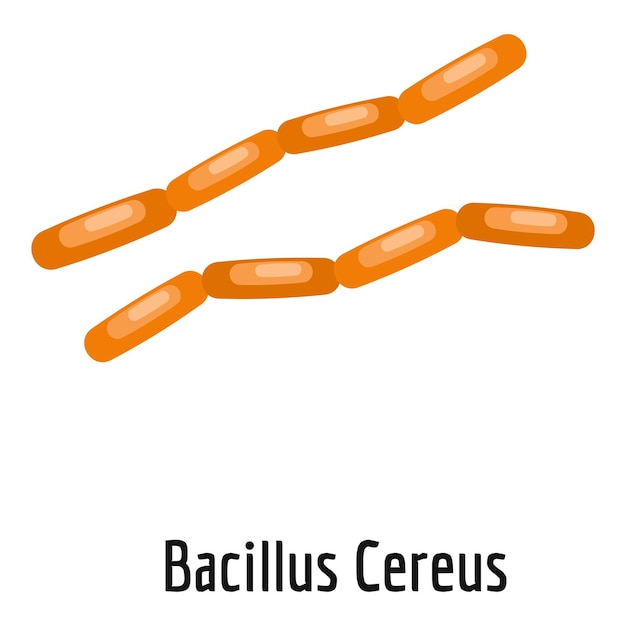Bacillus cereus 아이콘 웹용 bacillus cereus 벡터 아이콘의 만화 그림