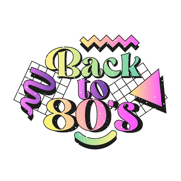 वेक्टर back to 80's background