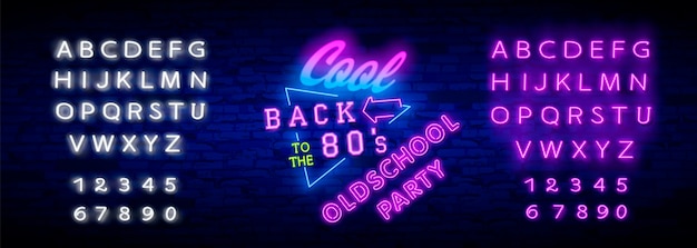 Back to the 80s neon sign