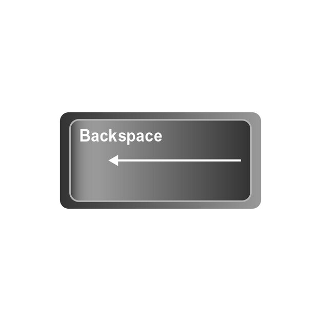 Vector back to blank the dynamic tale of the backspace button icon