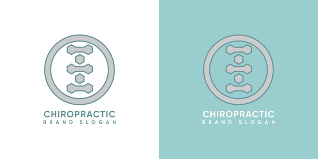 Logo back bone chiropractic con vettore premium in stile moderno