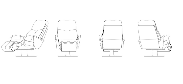 Vector the back of a chair is shown.