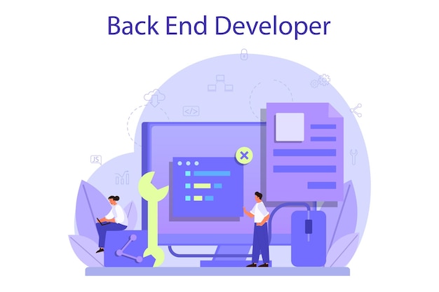 Back end development concept