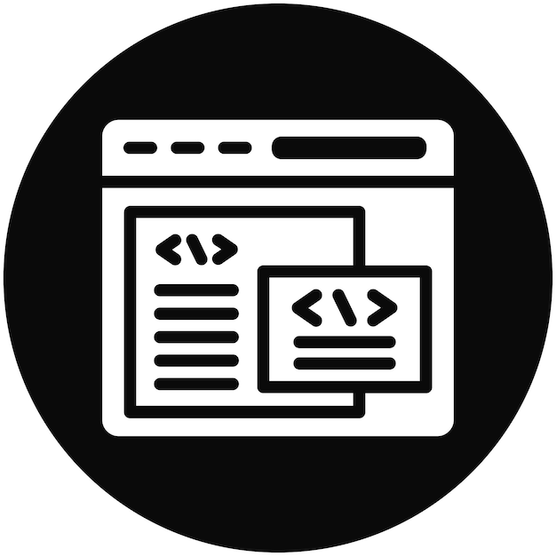 No Codeアイコンセットのバックエンド開発ベクトルアイコンのイラスト