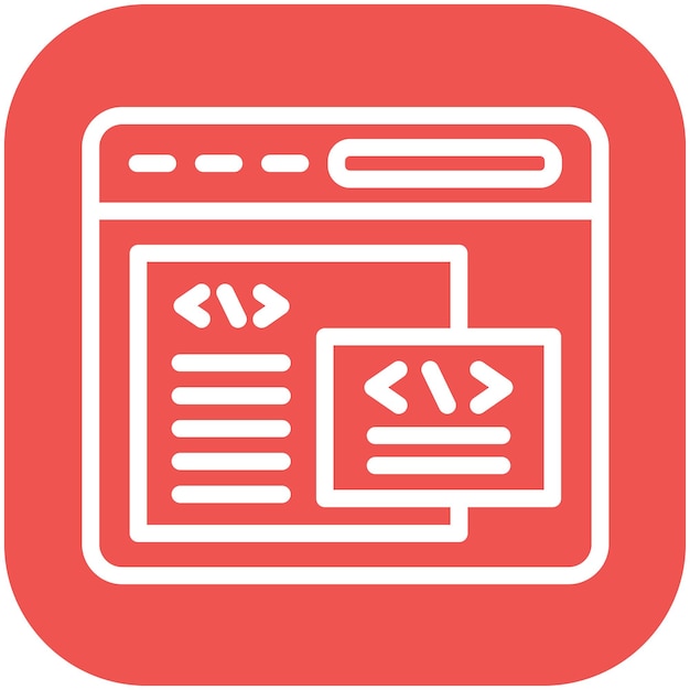 Back End Development vector icoontje illustratie van No Code icoonset