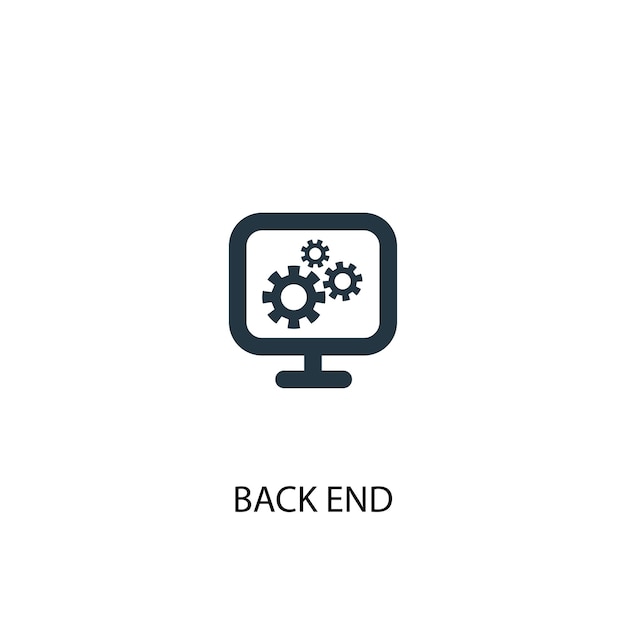 Back-end pictogram. Eenvoudige elementenillustratie. back-end concept symbool ontwerp. Kan gebruikt worden voor web en mobiel.