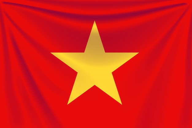 Vettore bandiera posteriore vietnam