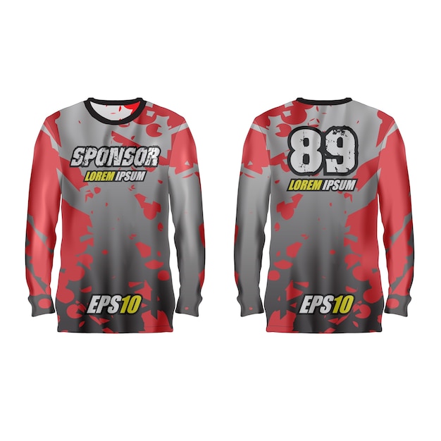 back and front sport jersey template