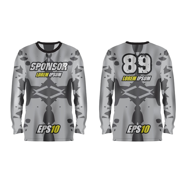 back and front sport jersey template