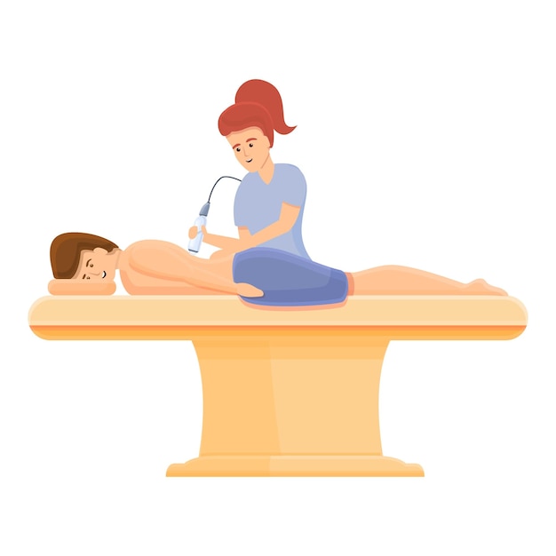 Back laser hair removal icon Cartoon of back laser hair removal vector icon for web design isolated on white background