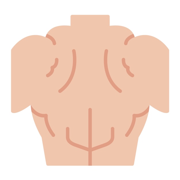 Back Muscle Flat Illustration