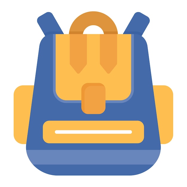 Vector back pack flat illustration