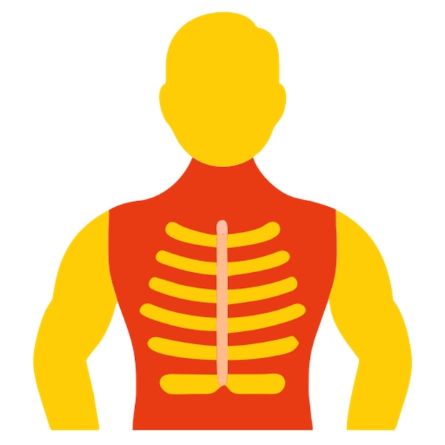 back pain icon medical vector illustration icon colored shapes