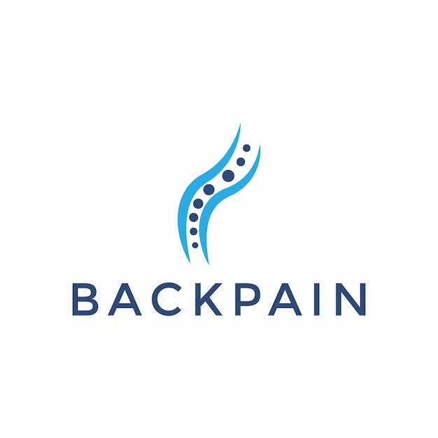 Vector back pain treatment logo vector icon illustration