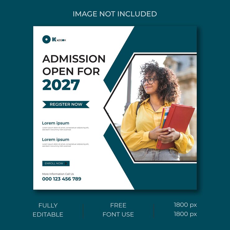 Vector back to schoo square social media instagram post or web banner template with headline design concept
