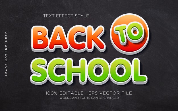 Vector back to school 03 text effects