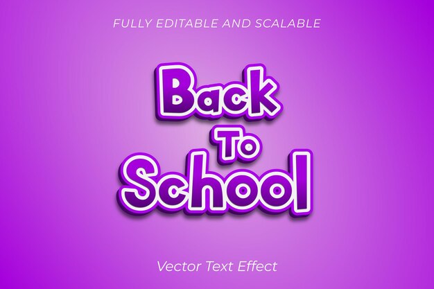 Back to school 3d text effect